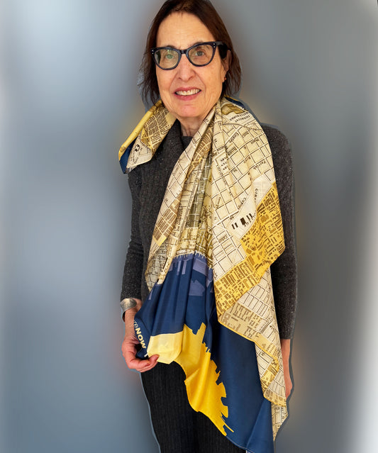 Historic Philadelphia THEN Silk Scarf