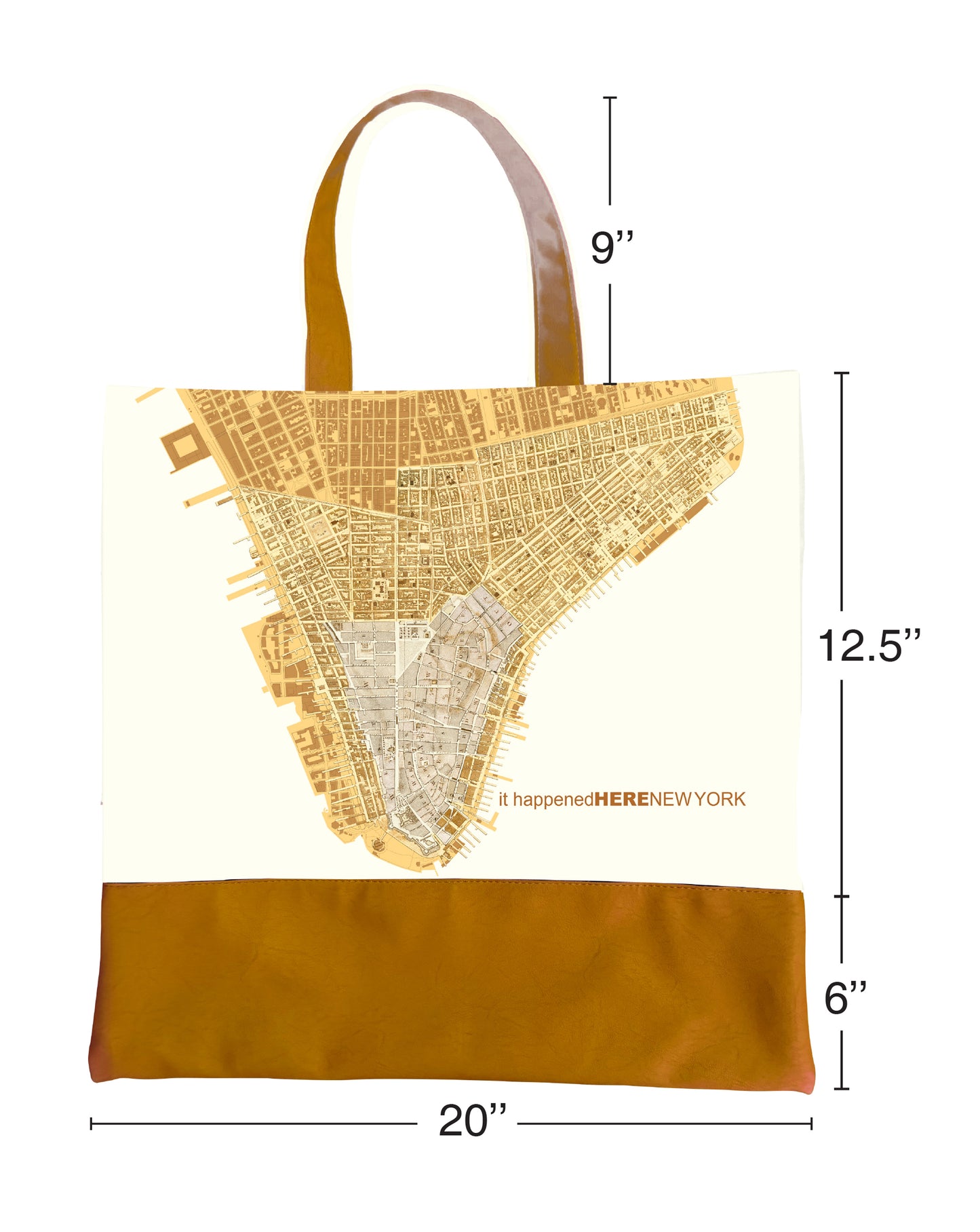 Lower Manhattan THEN Tote Bag