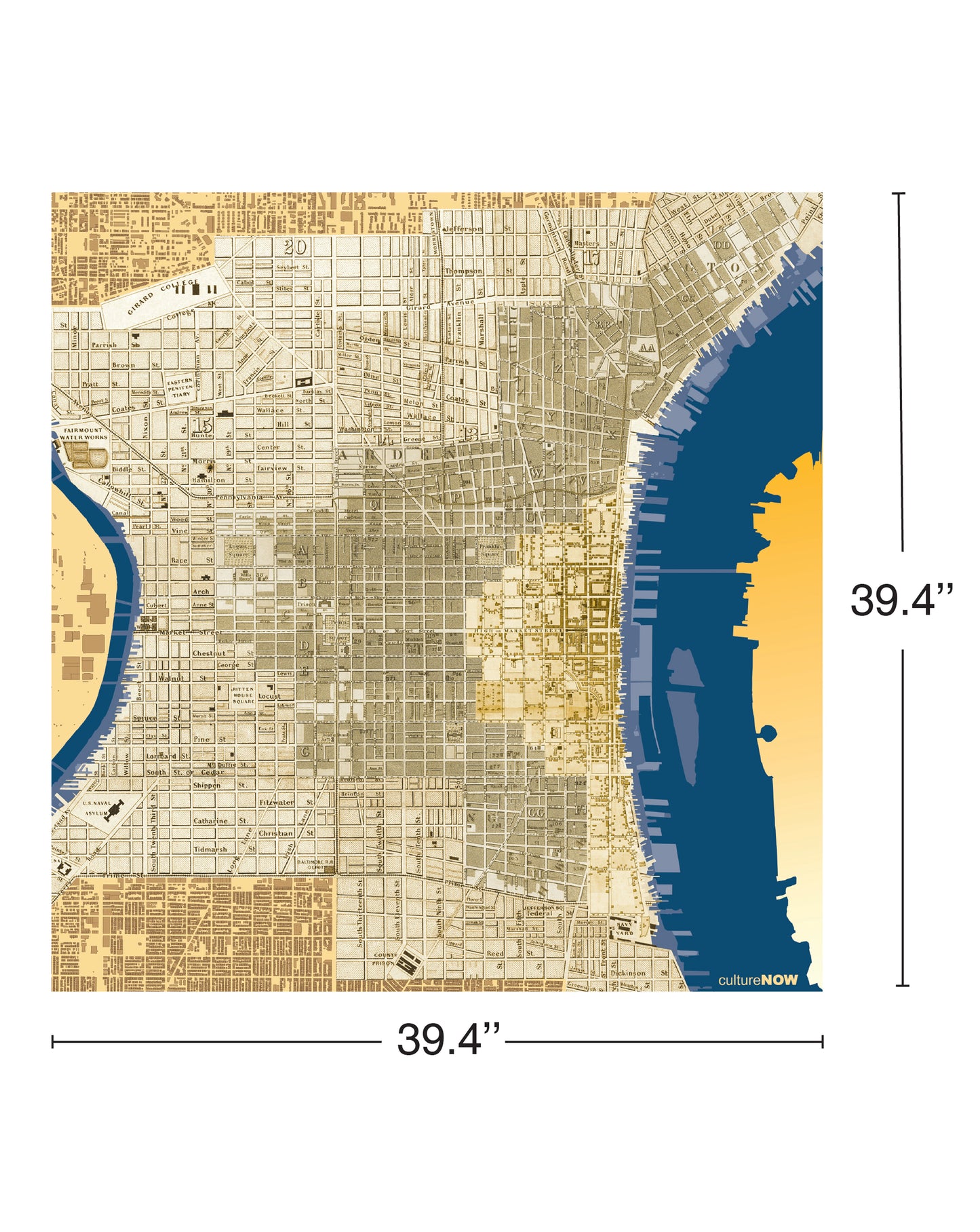 Historic Philadelphia THEN Silk Scarf