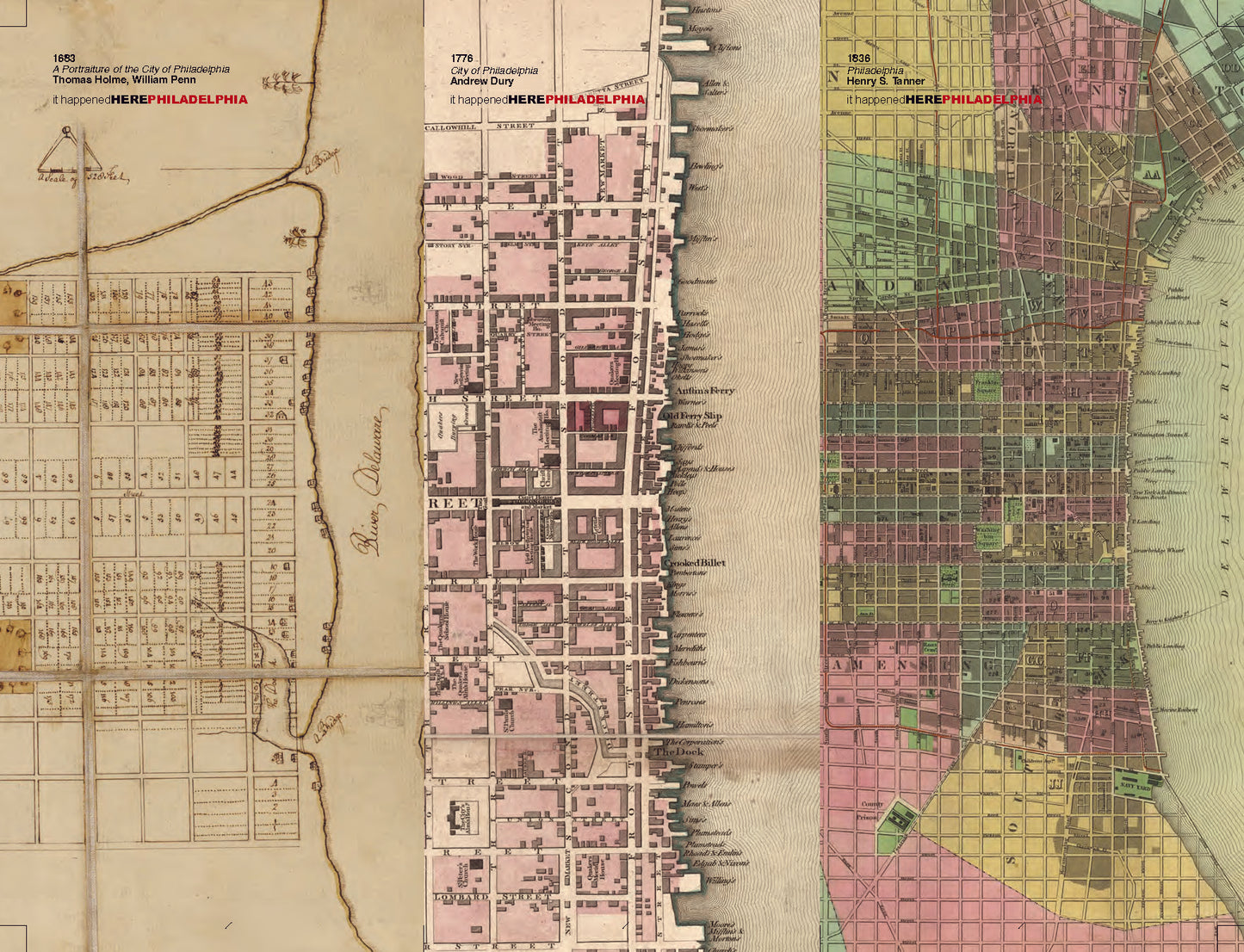 Historic Philadelphia THEN Silk Scarf