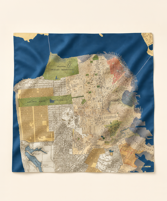 Historic San Francisco THEN Silk Scarf